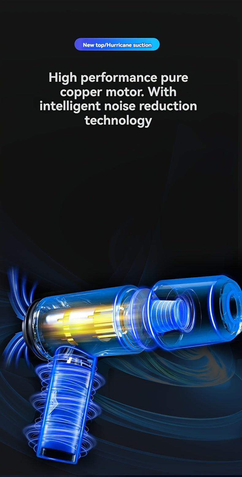 Portable Wireless Car Vacuum Cleaner, Cyclone Inhaled Rechargeable Handheld Vacuum for Home, Office, Car Cleaning