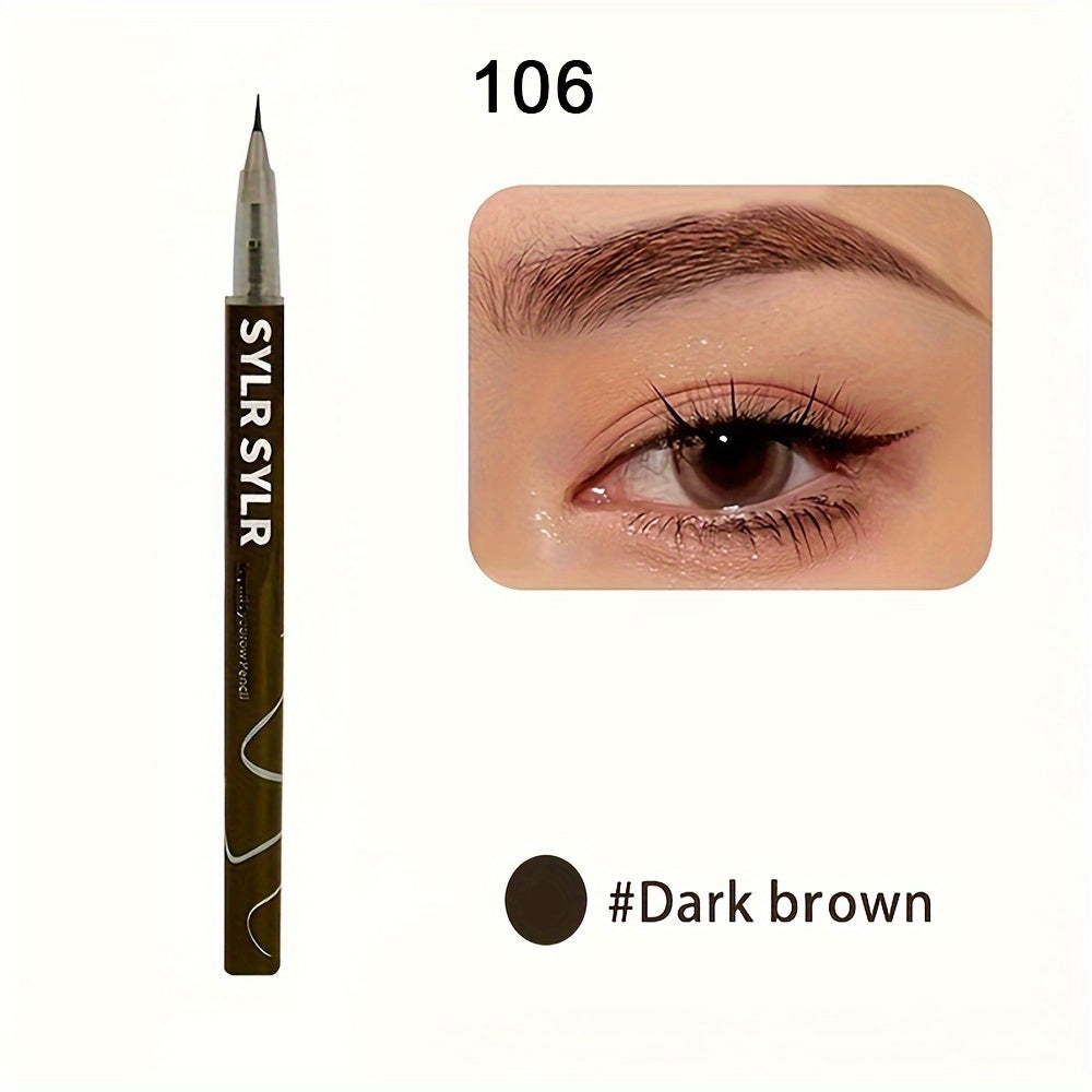 Ultra-Fine 0.008mm Waterproof Eyebrow Pen - Long-Lasting, Sweatproof, Smudge-Free Microblading Liquid Eyeliner with 2-in-1 Design for Precise, Natural-Looking Brows and Lashes - Professional, Easy-to-Use Makeup Essential