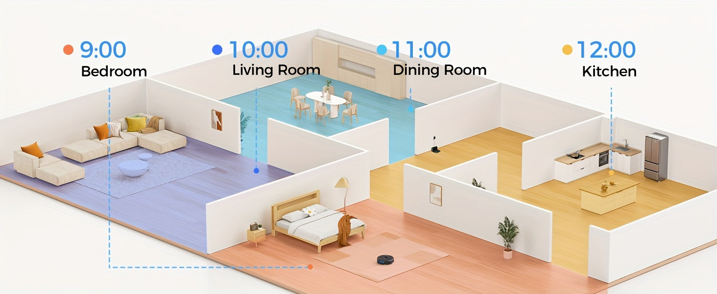 Robot Vacuum Cleaner And Mop Combo 4500Pa, Lubluelu SL60Ultra Robotic Vacuum, 150Mins Max, 56dB, 24 No-Go Zones For Pet Hair Carpets Floor