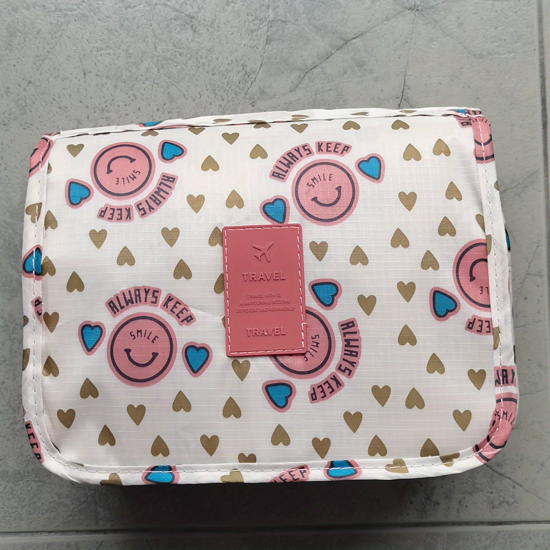 Large Capacity Travel Toiletry Bag with Hanging Hook - Durable Oxford Fabric, Multi-Compartment Organizer for Cosmetics, Makeup, and Toiletries - Ideal for Vacation and Daily Use, Makeup Travel Bag