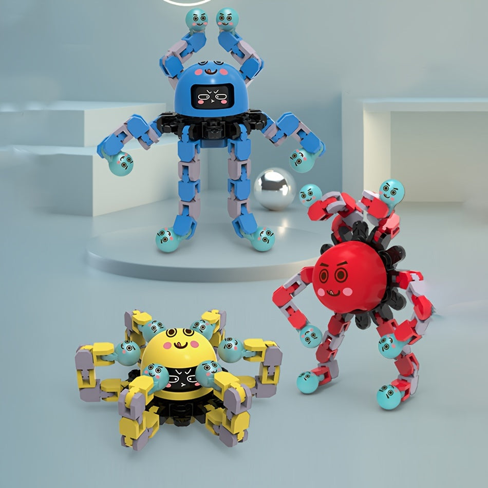 Mechanical Fidget Spinners with Strange Face Robot Gyro Toys Christmas Stocking Stuffers Gifts