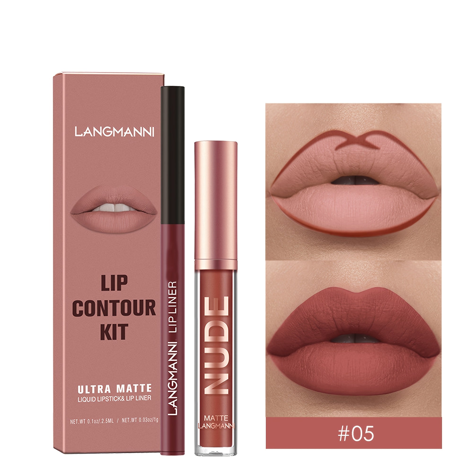 Combination Set of Lip Liner and Lip Gloss