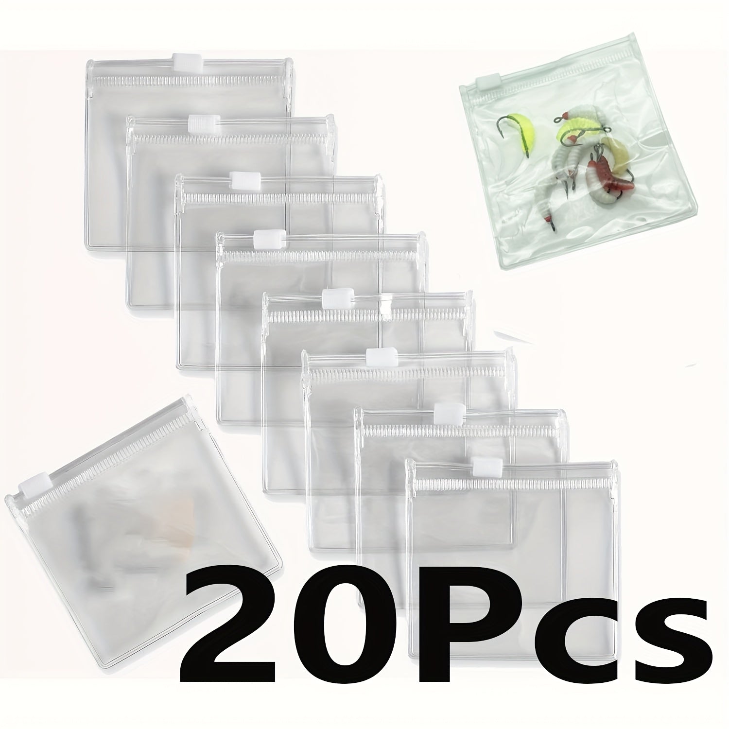 5/10/20/50/100pcs Jewelry Storage Roll, Reusable Zipper Pouch Set for Accessories and Synthetic Gemstones, Self-Sealing Bait Bag Medicine Organizer with Travel Accessory, Jewelry Rolls