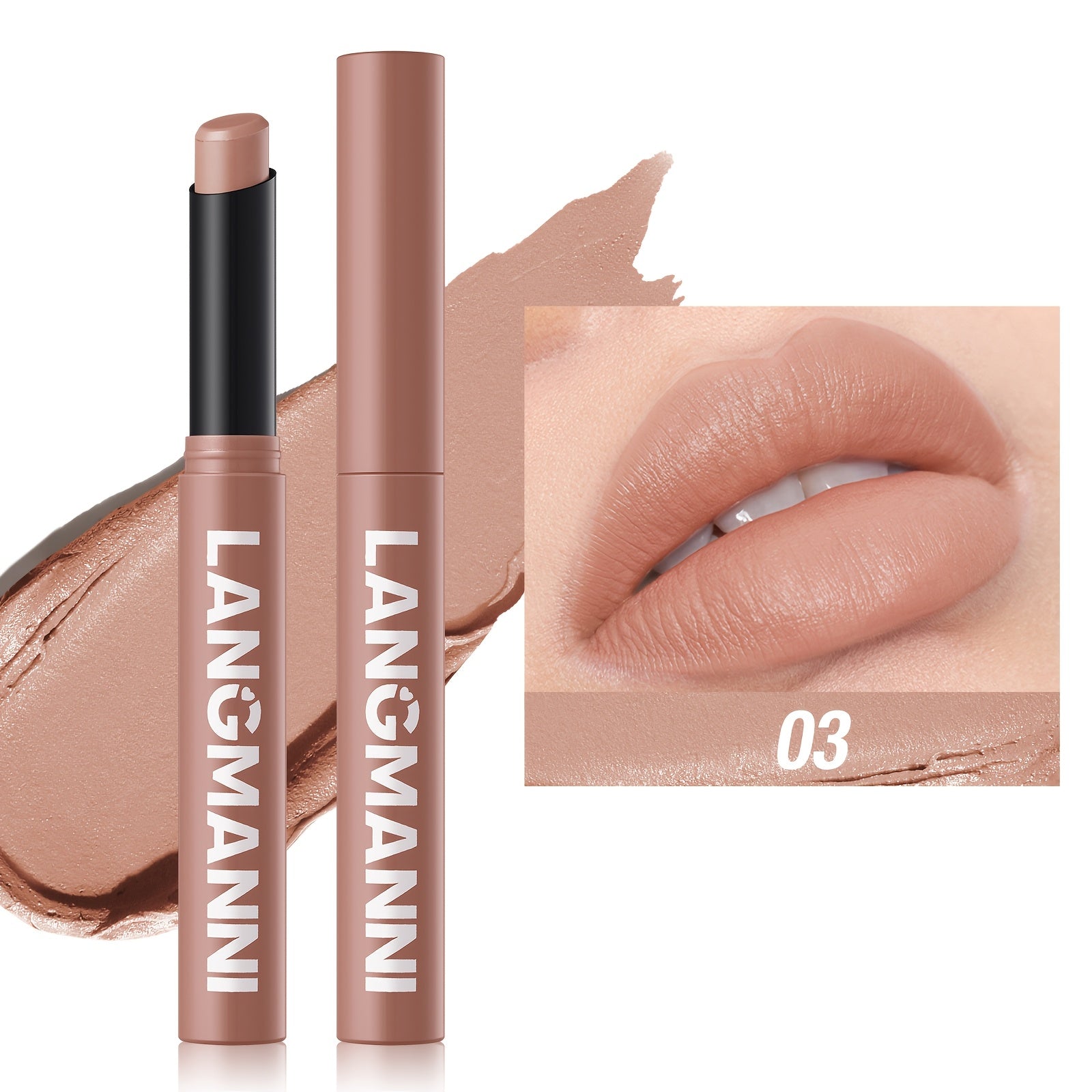 Smooth Velvet Matte Lipstick, Easy To Apply, Moisturizing And Hydrating Lip Balm, Natural Shine