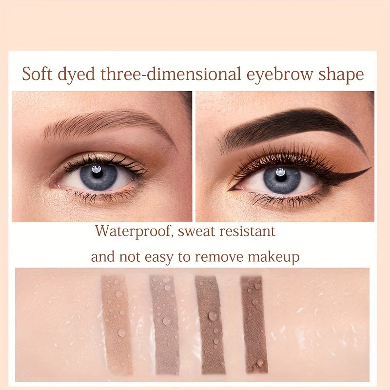 Waterproof and Sweat Proof Double-ended Eyebrow Cream - Smudge Proof Long Lasting Makeup Without Separation - Eyebrow Pencil With Matching Brush Eyebrow Pomade