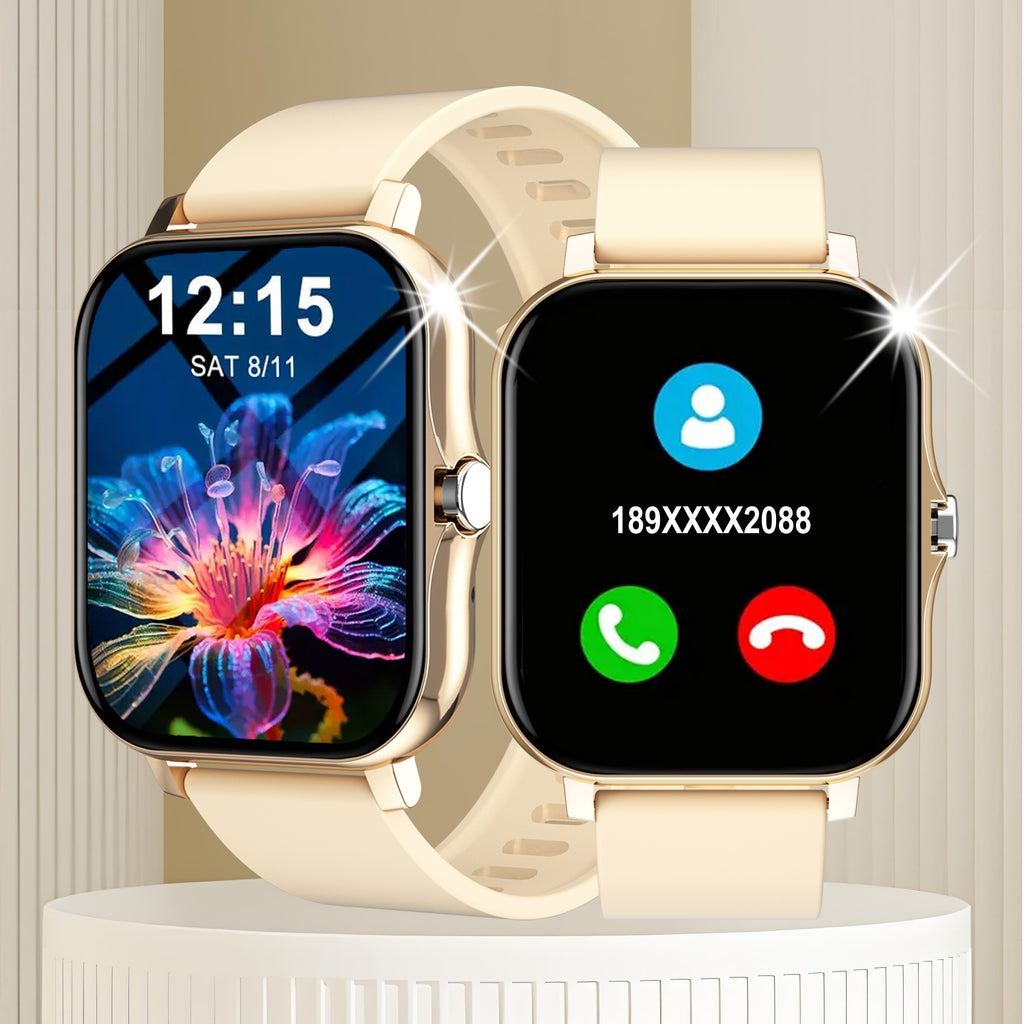 New 1.83-Inch Full Touch Screen Silicone Strap Smartwatch for Men and Women, Fitness Tracker with Customizable Dial, Wireless Calling & App Connectivity, Over 100 Sports Modes (Hiking, Climbing, Basketball), Remote Camera Con