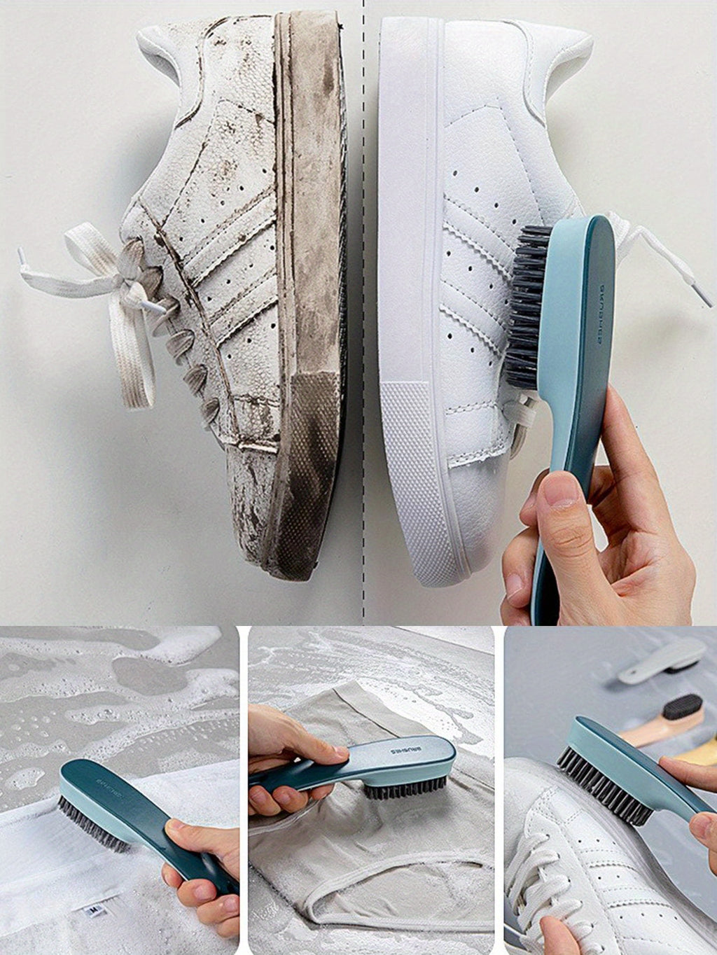 1PC Simple Shoe Cleaning Brush, Plastic Clothes Scrubbing Brush, Household Cleaning Tools