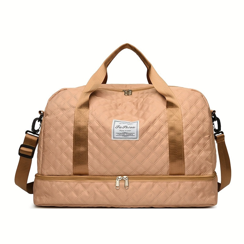 [Luxury Travel Bag] Extra Large Luxury Women's Gym Duffel Travel Bag | Multifunctional with Wet/Dry Separation, Convenient Side Pockets, and Independent Shoe Compartment - Lightweight Maternity Bag Storage Bag for Short Trip