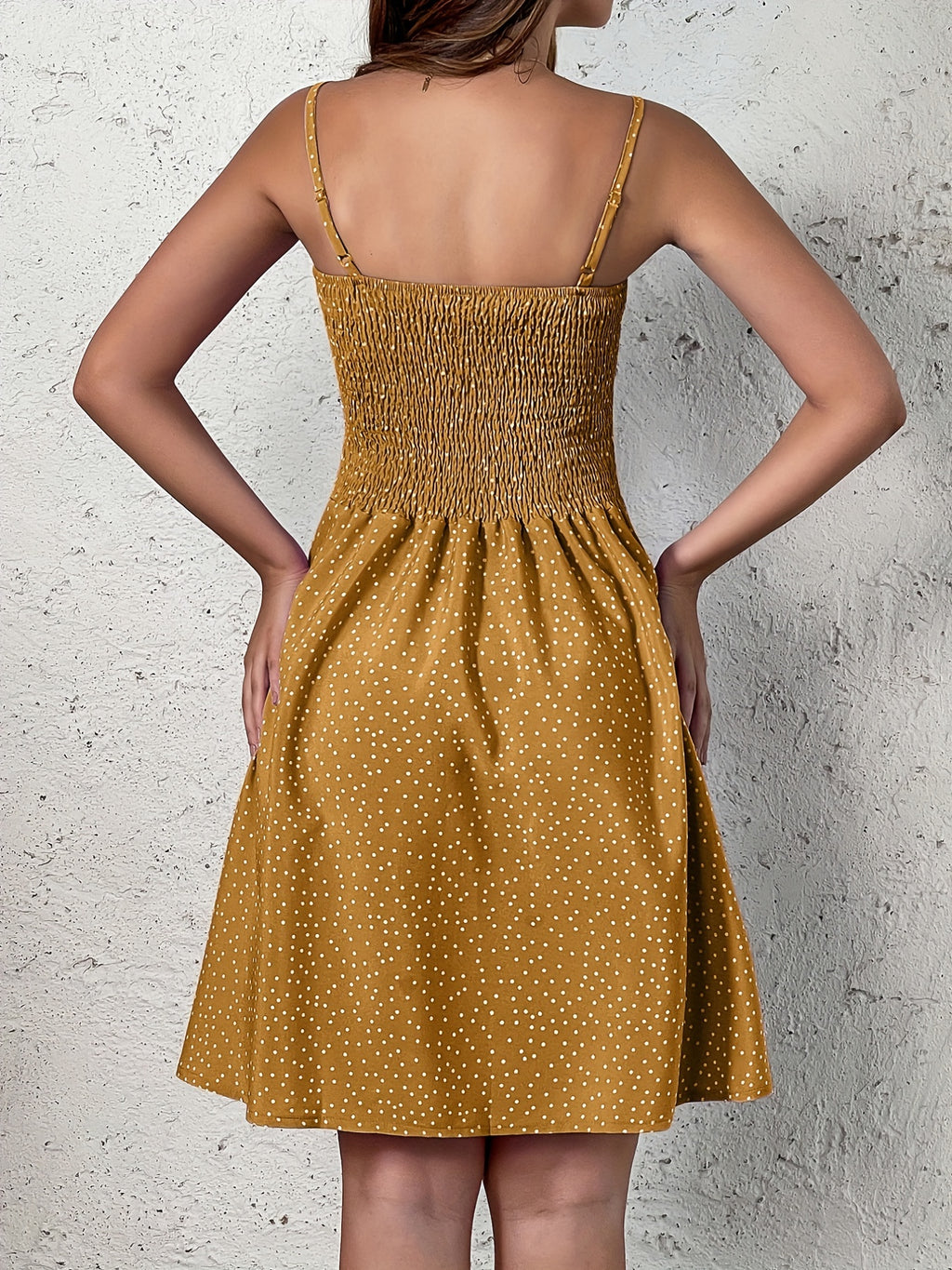 [Summer Cami Dress] Summer Backless Polka Dot Cami Dress | Women's Casual Clothing For Spring