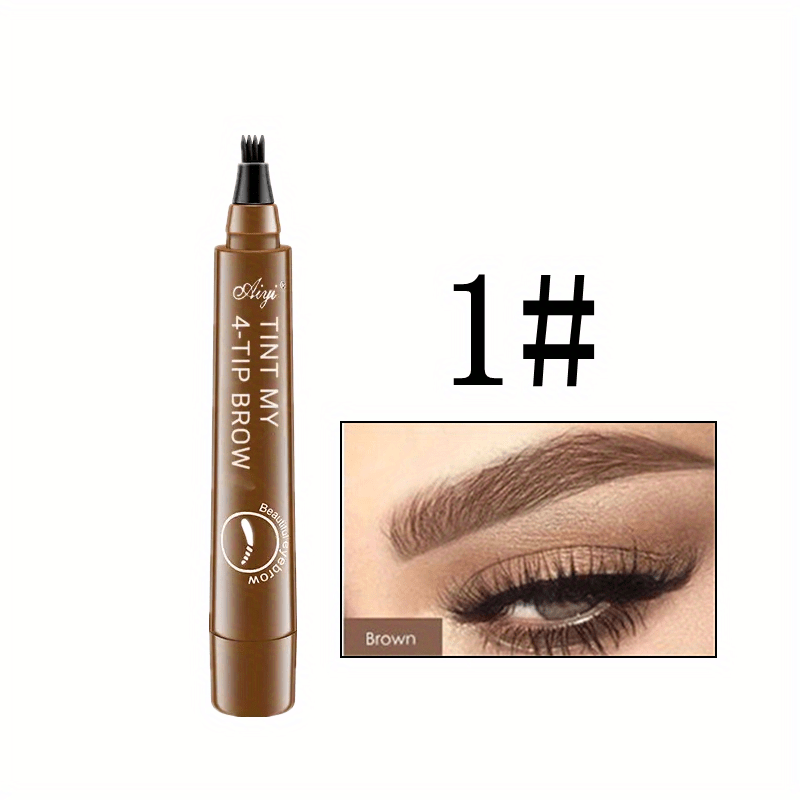5 Colors Eyebrow Pencil, 4 Split Tip Liquid Eyebrow Pen Beard Filling Pen, Eyebrow Styling Makeup Tool