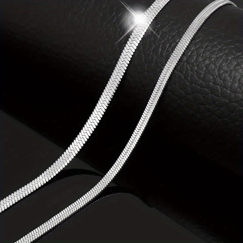 Never Fade Stainless Steel Blade Chain Clavicle Chain Unisex Flat Snake Chain Chain Stainless Steel Couple Chain Extension Chain