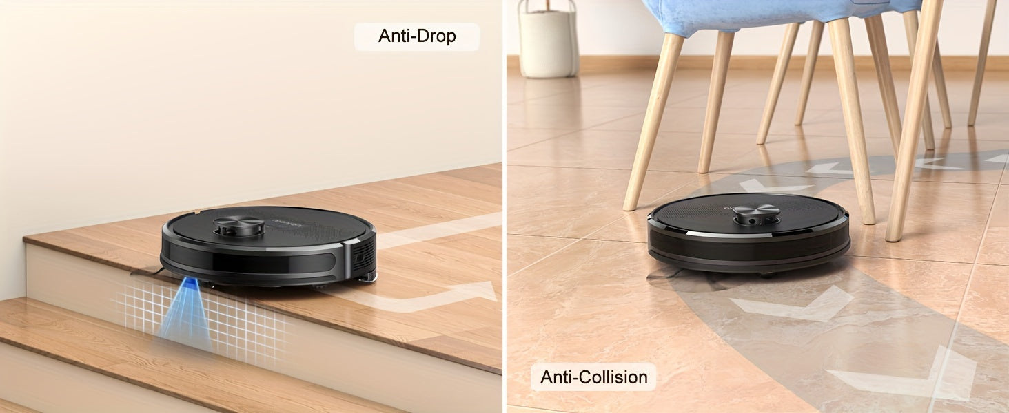 Robot Vacuum Cleaner And Mop Combo 4000Pa, Lubluelu SL61D Robotic Vacuum, 150Mins Max, 55dB, 10 No-Go Zones For Pet Hair Carpets Floor