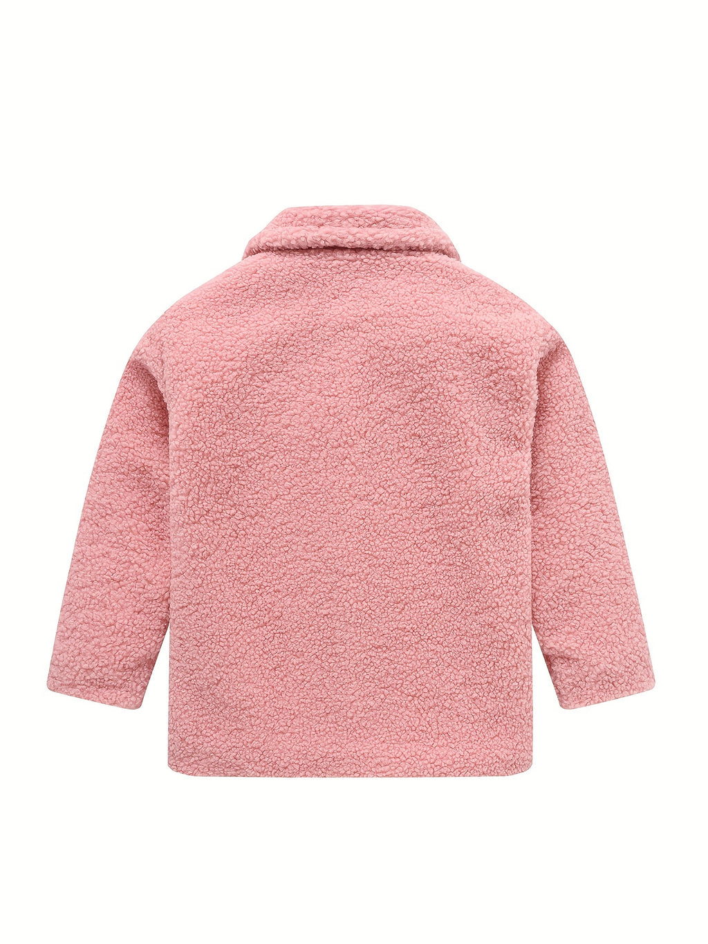 JOMAKE Girls' Winter Coat - Pastel Pink & Ombre Jacket with Button Front Closure, Soft Fleece-Lined Lapel Collar, Non-Stretchy Fabric for Everyday & Formal Events, Long Sleeve Casual Outerwear for School, Travel - Cute Korean