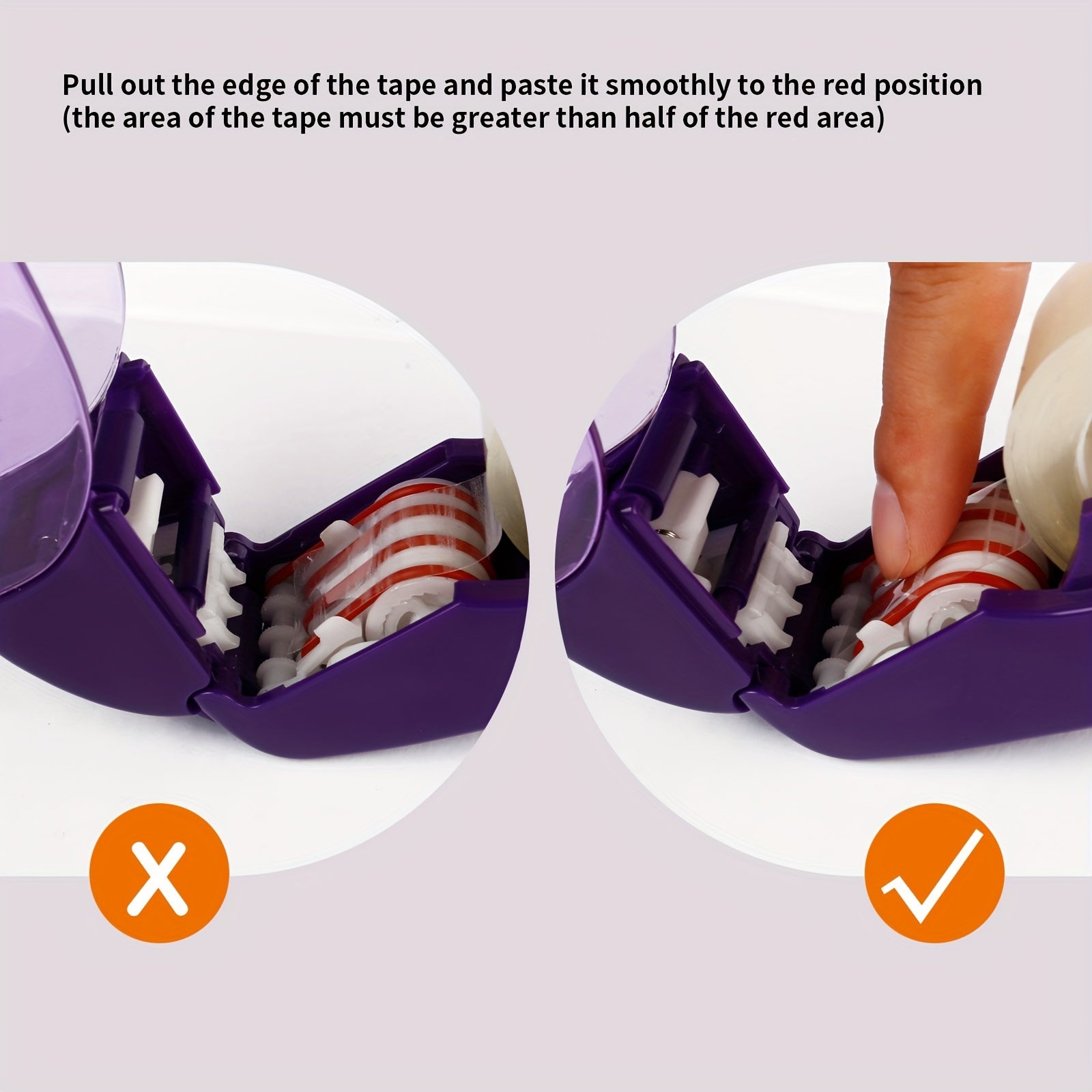 Automatic Tape Dispenser with One-Touch Operation - No Batteries Needed, Ergonomic Handheld Design for Gift Wrapping, Scrapbooking, Office Use - Compatible with 1.2cm/0.5" &, Durable Construction, Home Organizers