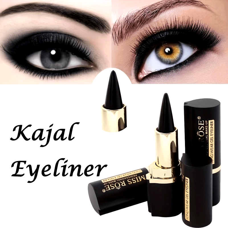 Single-head Matte Waterproof and Smudge Proof Black Eyeliner Balm Solid
