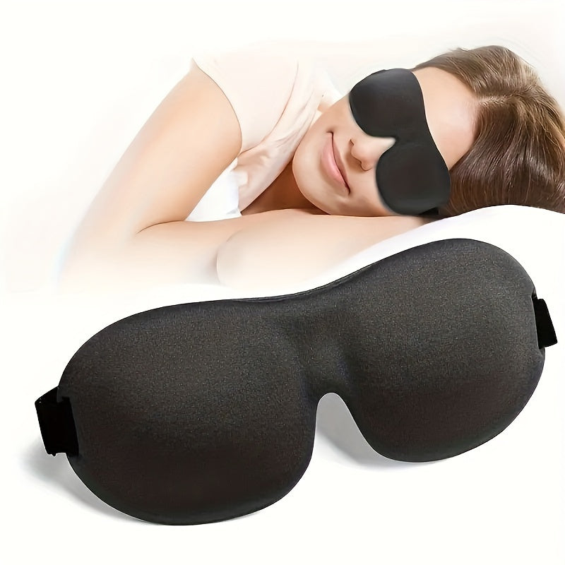 Sleep Pure Black 3D Three-dimensional Light Blocking Eye Mask 1pc, 3pcs, 5pcs, 10pcs