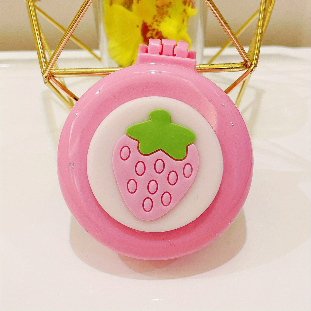 1pc Portable Folding Comb with Makeup Mirror - Air Cushion Massage Hair Brush for Normal Hair - Travel Pocket Mini Hair Brush Essentials for Women