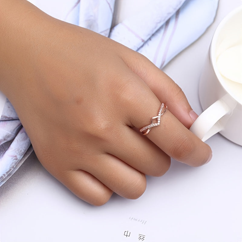 New Minimalist Micro-set Zirconia Ring