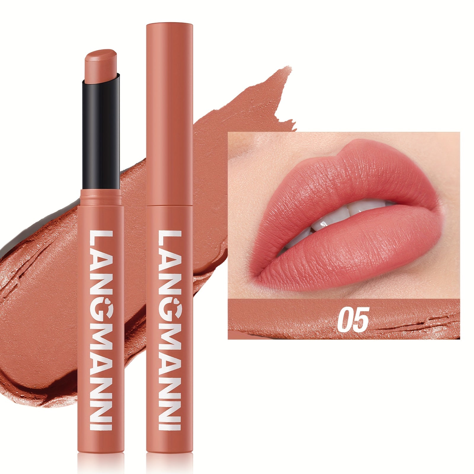 Smooth Velvet Matte Lipstick, Easy To Apply, Moisturizing And Hydrating Lip Balm, Natural Shine