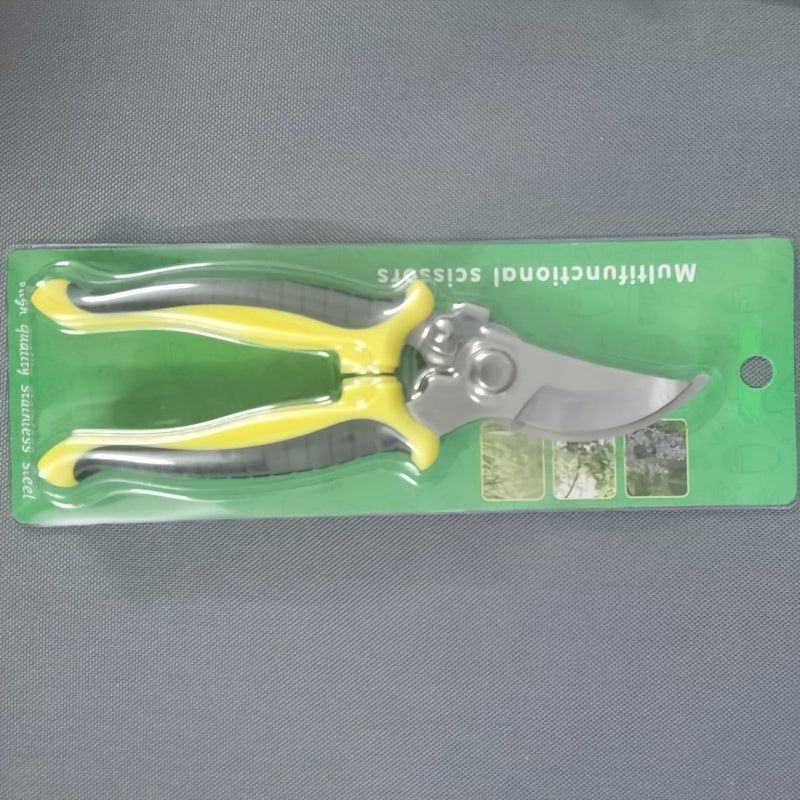 One set, branch scissors, stainless steel fruit scissors, multi-functional branch scissors, garden scissors, anti-slip, labor-saving, manual pruning scissors