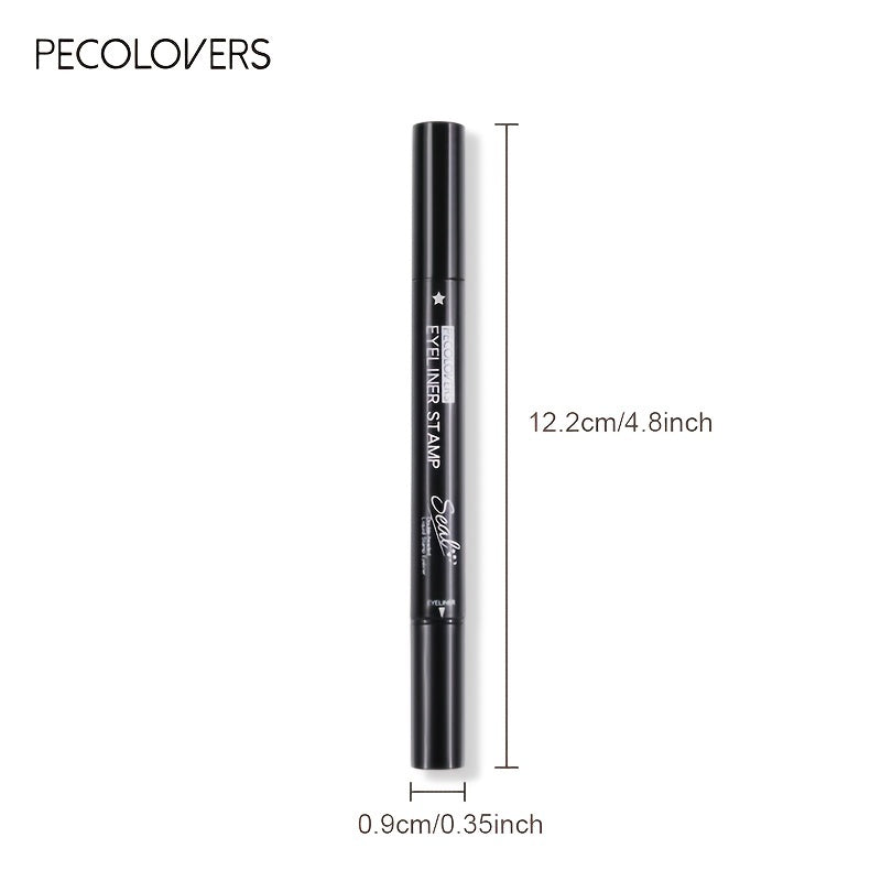 PECOLOVERS Double Head Waterproof Liquid Eyeliner Moon Star Heart Shapes Tattoo Stamp Quick Dry Eye Liner Pencil Makeup Tool, Quickdry Liner, Creative Eyeliner Design, Smooth Application, Highprecision Tip, Makeup Stamp, Dual