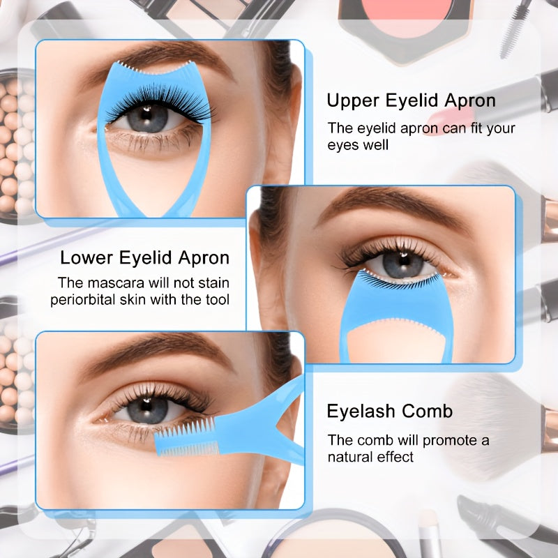 1/3/5 Pcs Eyelash Makeup Auxiliary Tool Upper Lower Eye Lash Mascara Guard Applicator Guide Helper With Eyelash Comb For Makeup