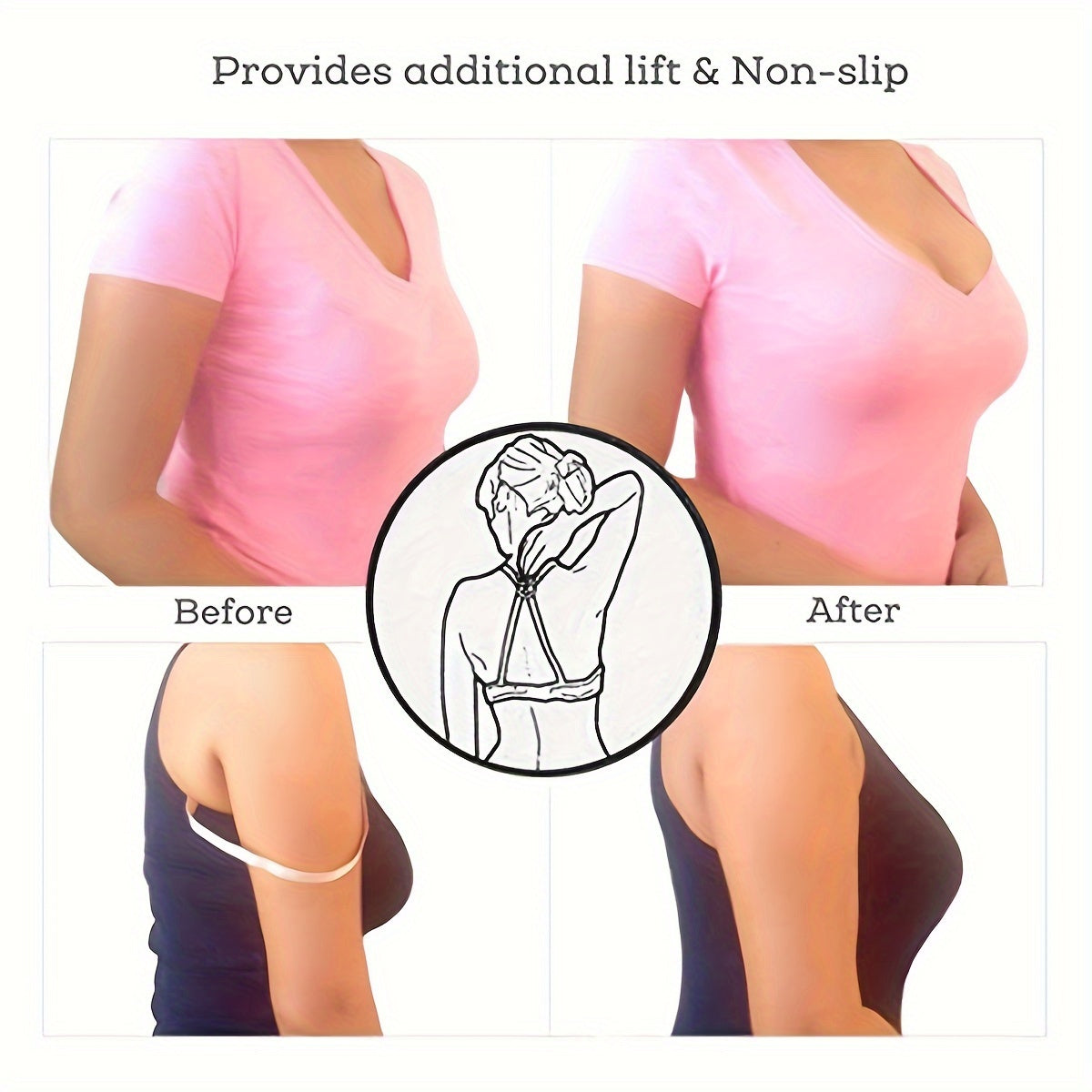 4pcs Invisible Bra Strap Clips - Flower-Shaped, Non-Slip Concealers in Beige, Black, White, Gray - Secure Cross-Back Shoulder Fasteners for Women's Lingerie, Lingerie Accessories | Decorative Bra Clips | Nylon Strap Clips