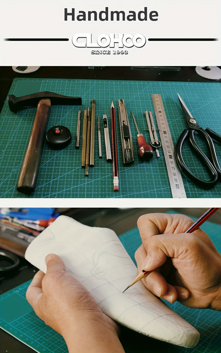 CLOHOO Men's Genuine -like Upper Slip-On Dress Loafers - All-Season Round-Toe Business Casual Shoes with PU, Brown/Black, Durable Rubber Sole for Office, Vacation & Formal Wear (No Laces/Ties)