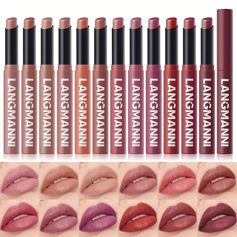 Smooth Velvet Matte Lipstick, Easy To Apply, Moisturizing And Hydrating Lip Balm, Natural Shine