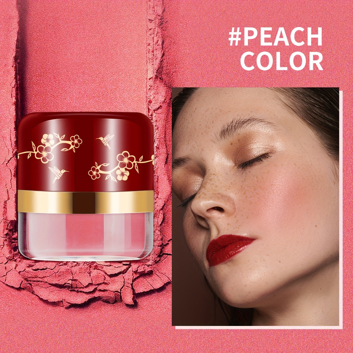 ROUSE Blusher Powder Natural Cheek Rouge Face Powder Nude Makeup Brightening Complexion Repair Moisturizing Nourishing