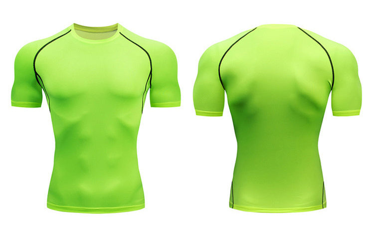 Quick-Drying Men's Base Layer Top for Outdoor Training - High Stretch & Breathable