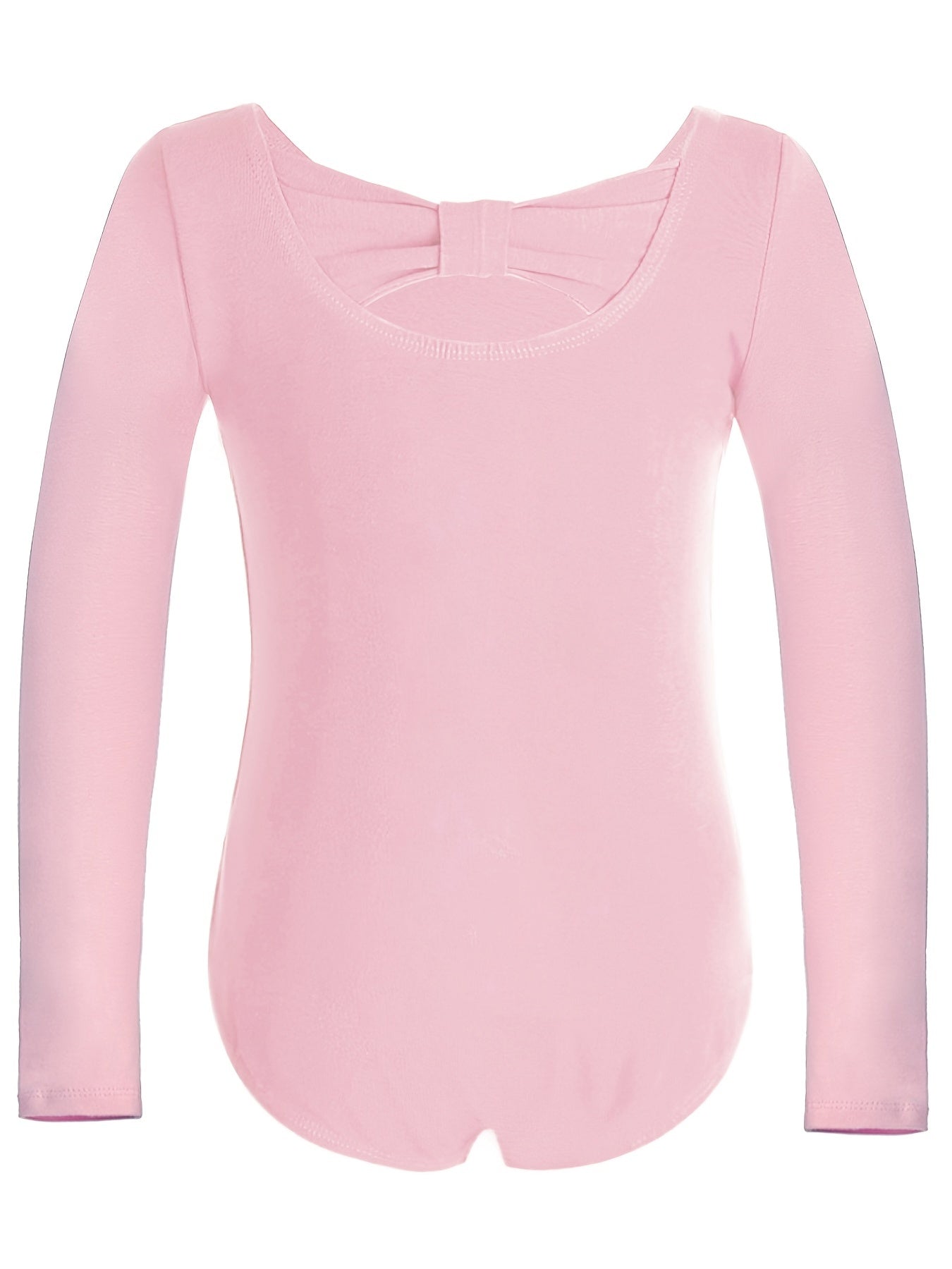 Girls Long Sleeve Bodysuit Leotards Back Bow Ballet Dance Outfit Kids Clothes