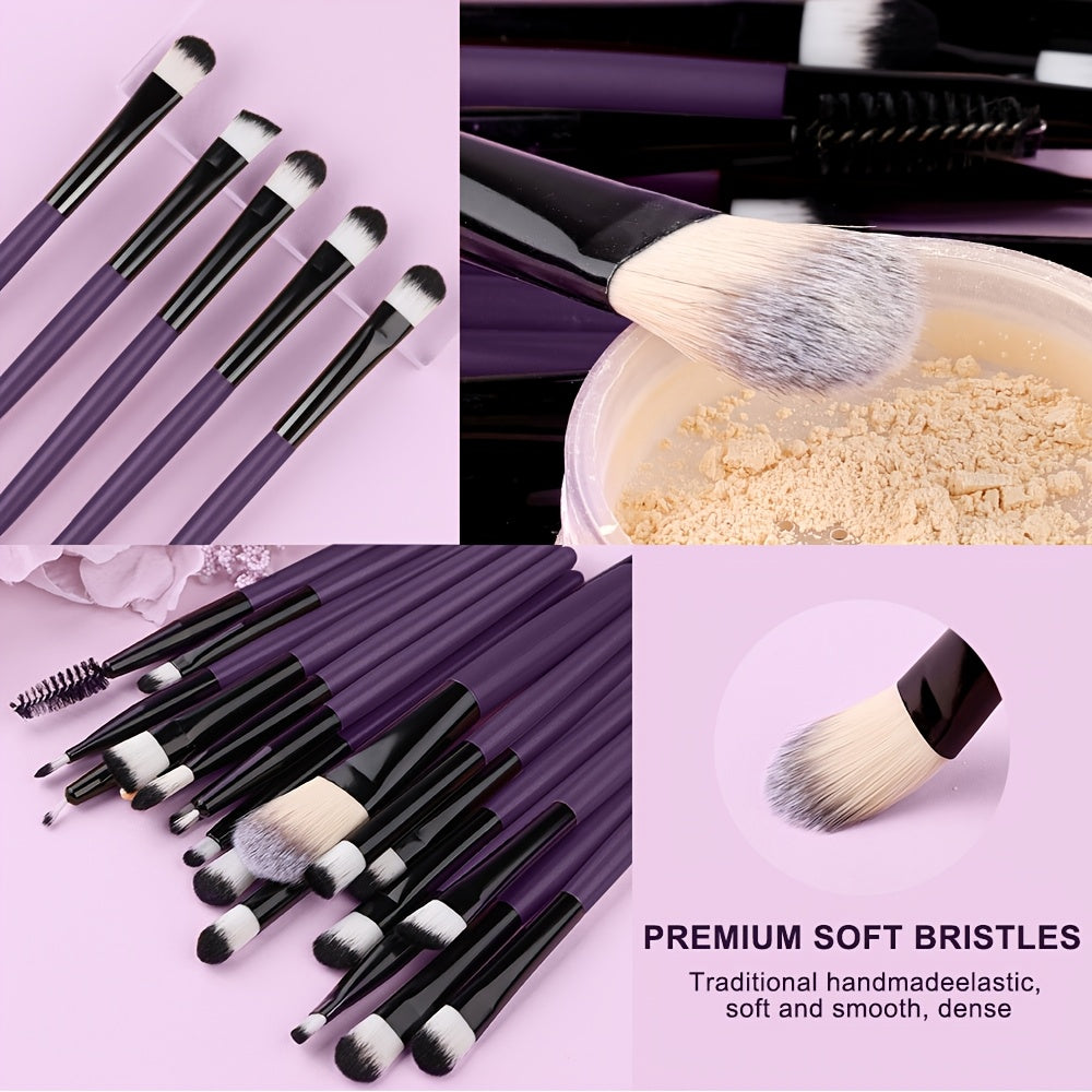 20/34pcs Makeup Brush Set and 8pcs Mini Makeup Brush Professional Soft Synthetic Powder Foundation Eyeshadow Makeup Brush Cosmetics Suitable for Beginners
