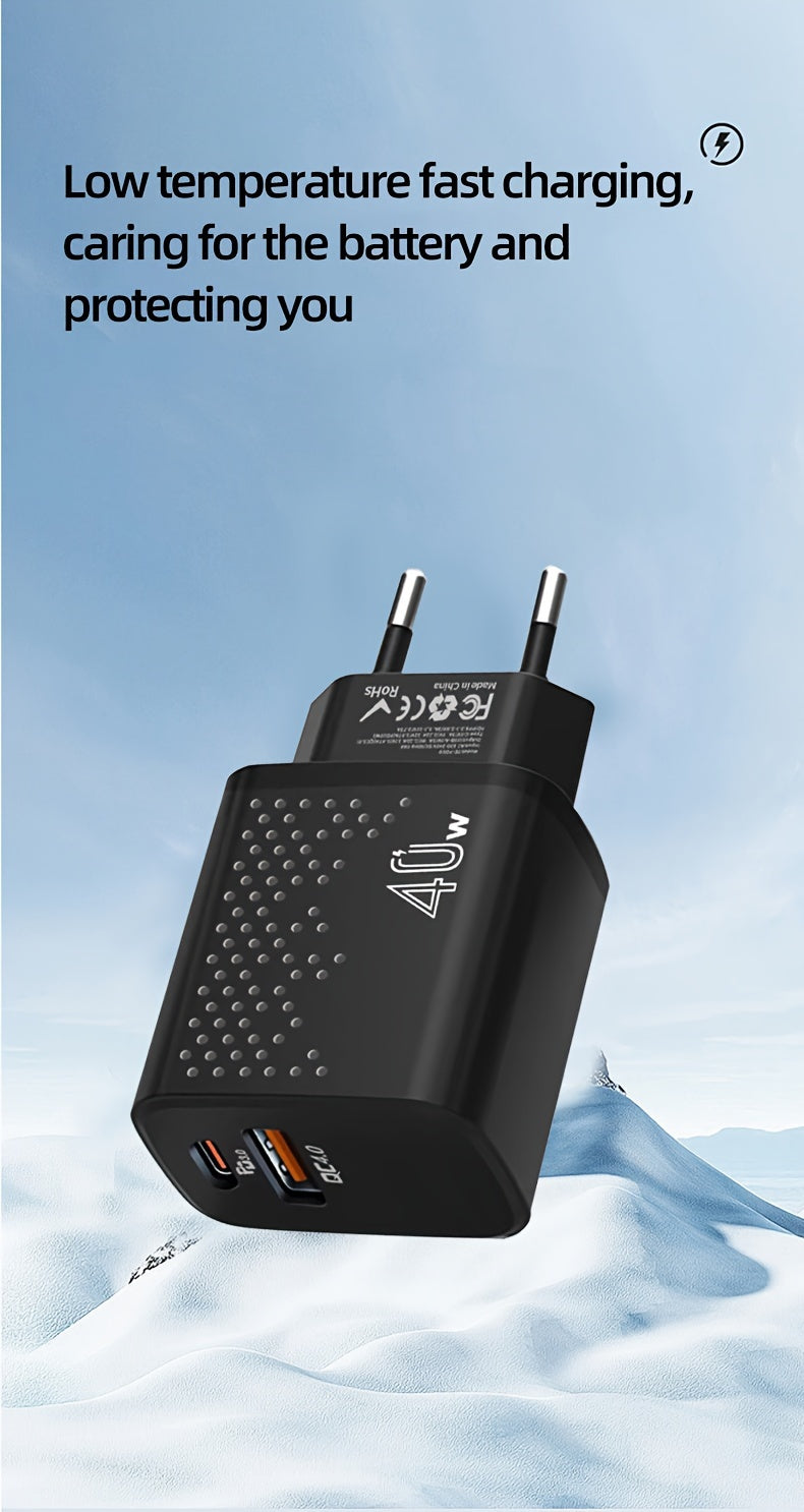 USB C Charger, 2-Port PD 3.0+QC4.0 Fast Charger USB Wall Charger, For Google Pixel 6/Pro, For IPhone 15/14/13/12/11/Mini/Pro Max, Pad Pro, For AirPods/samsung/Android Phone