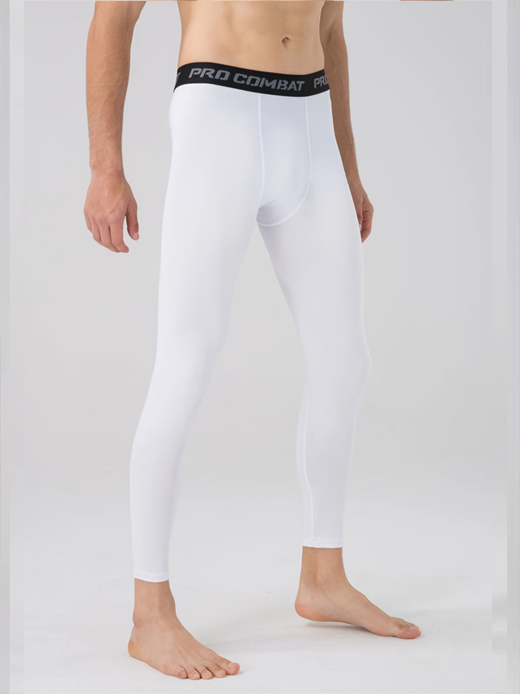 Unisex Letter Print Compression Sports Leggings, Quick Dry And Breathable Pants Ideal For Running Yoga And Outdoors Sports Wear