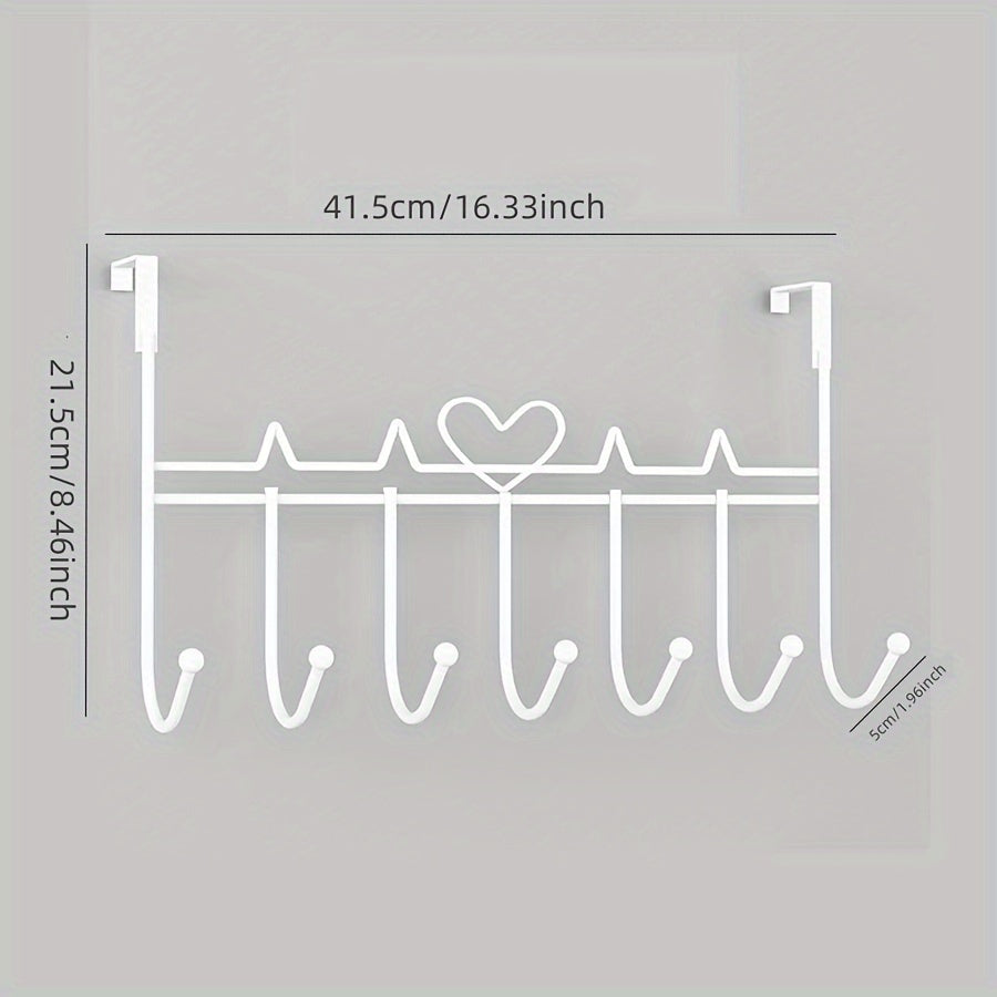 [Multi-Purpose] Contemporary Wall Mounted Hook Rack | Multi-Purpose Organizer | Painted Finish | Home and Office Use | Modern