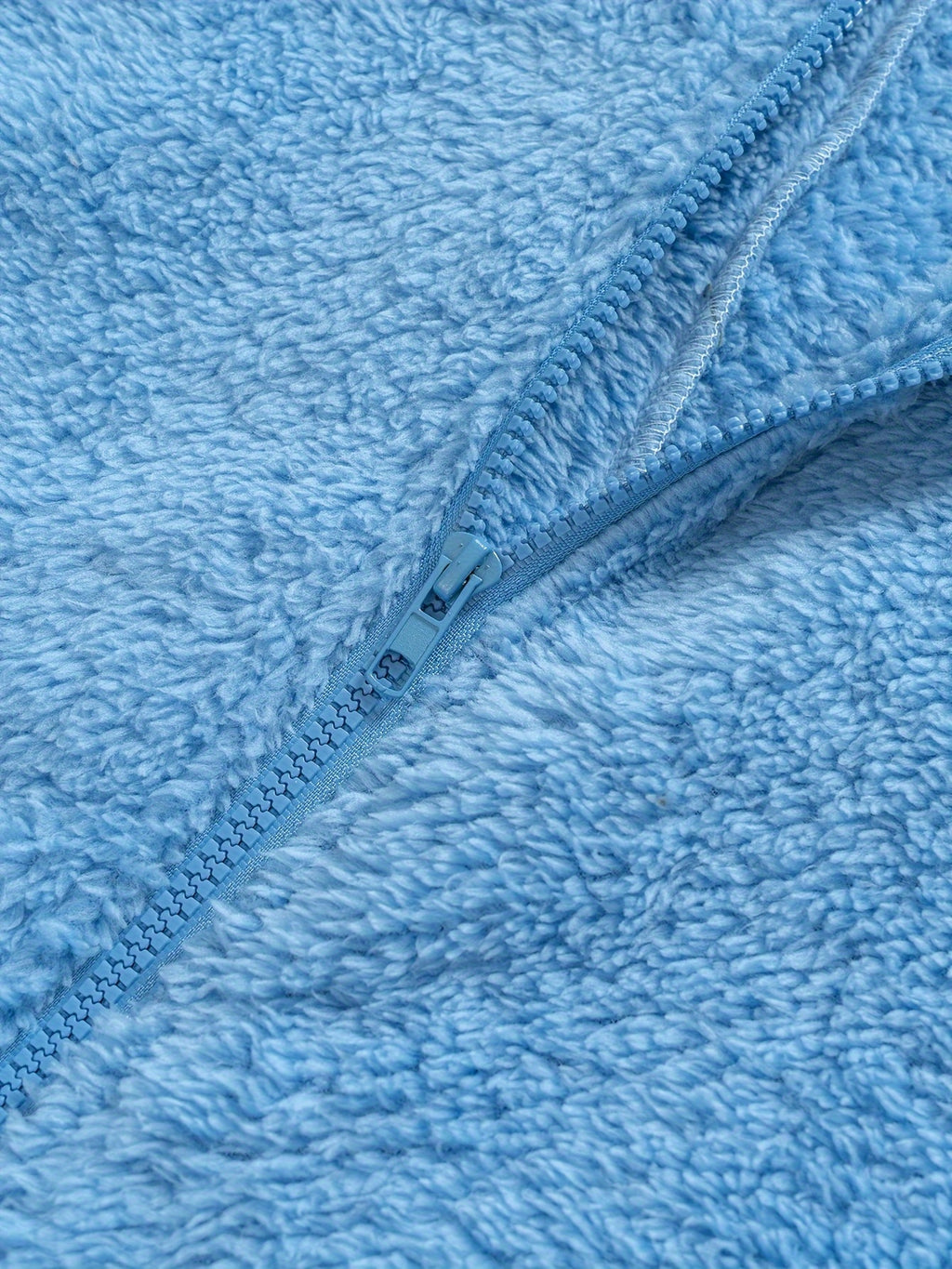 Fuzzy Hooded Pajama Jumpsuit For Music Festival, Comfy & Cute Long Sleeve Zipper Pajamas, Women's Lingerie & Sleepwear