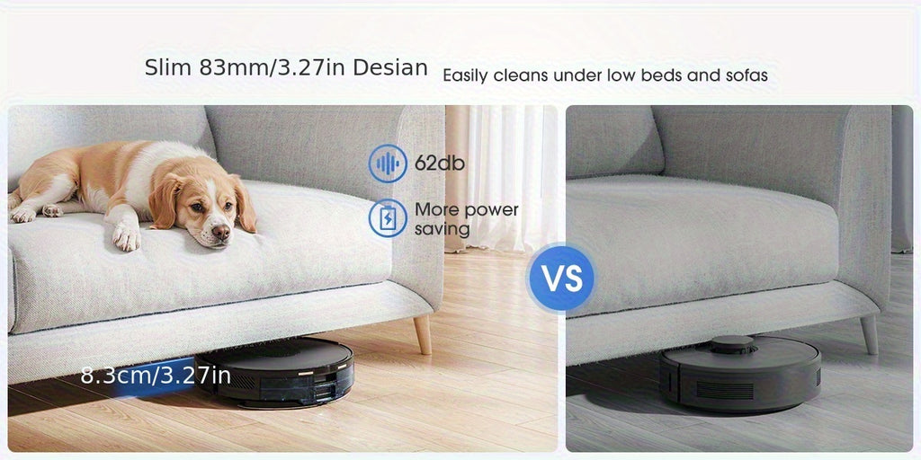 Lubluelu 6500Pa Robotic Vacuum, Robot Vacuum Cleaner And Mop Combo, 180Mins Max, 62dB, 34 No-Go Zones for Pet Hair Carpets Floor - B40/L15Ultra