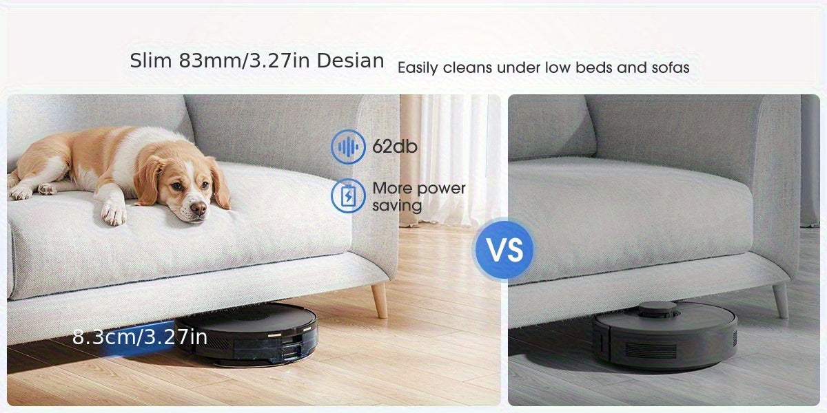 Lubluelu 6500Pa Robotic Vacuum, Robot Vacuum Cleaner And Mop Combo, 180Mins Max, 62dB, 34 No-Go Zones for Pet Hair Carpets Floor - B40/L15Ultra