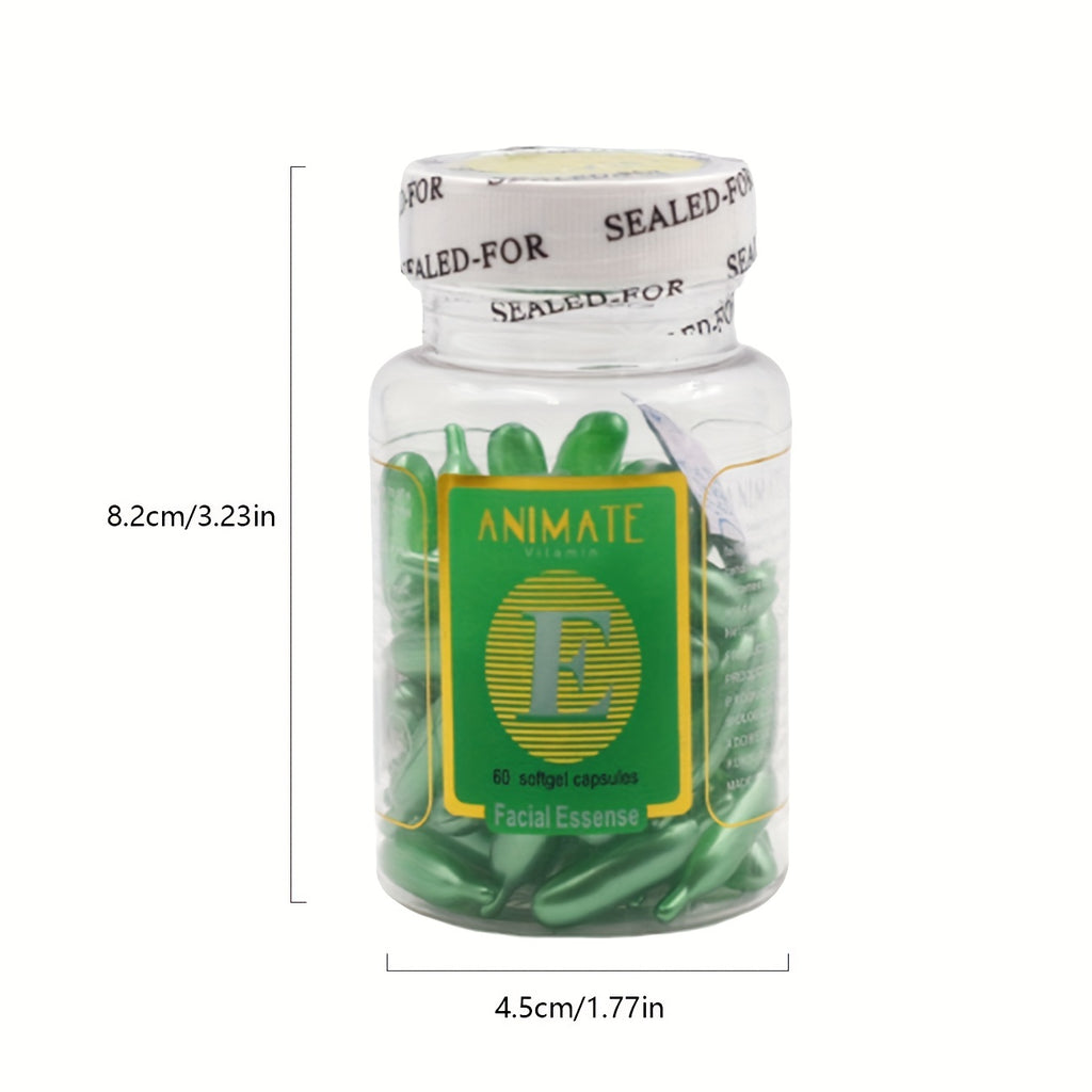 Vitamin E Aloe Vera Facial Capsule Extract, improves Skin Tone, Keeps Skin Moist And Smooth, Facial And Neck Skin Essence Capsules! For Men And Women! Great As A Pre-makeup Preparation, 60/90 Capsule Pack Travel Essentials