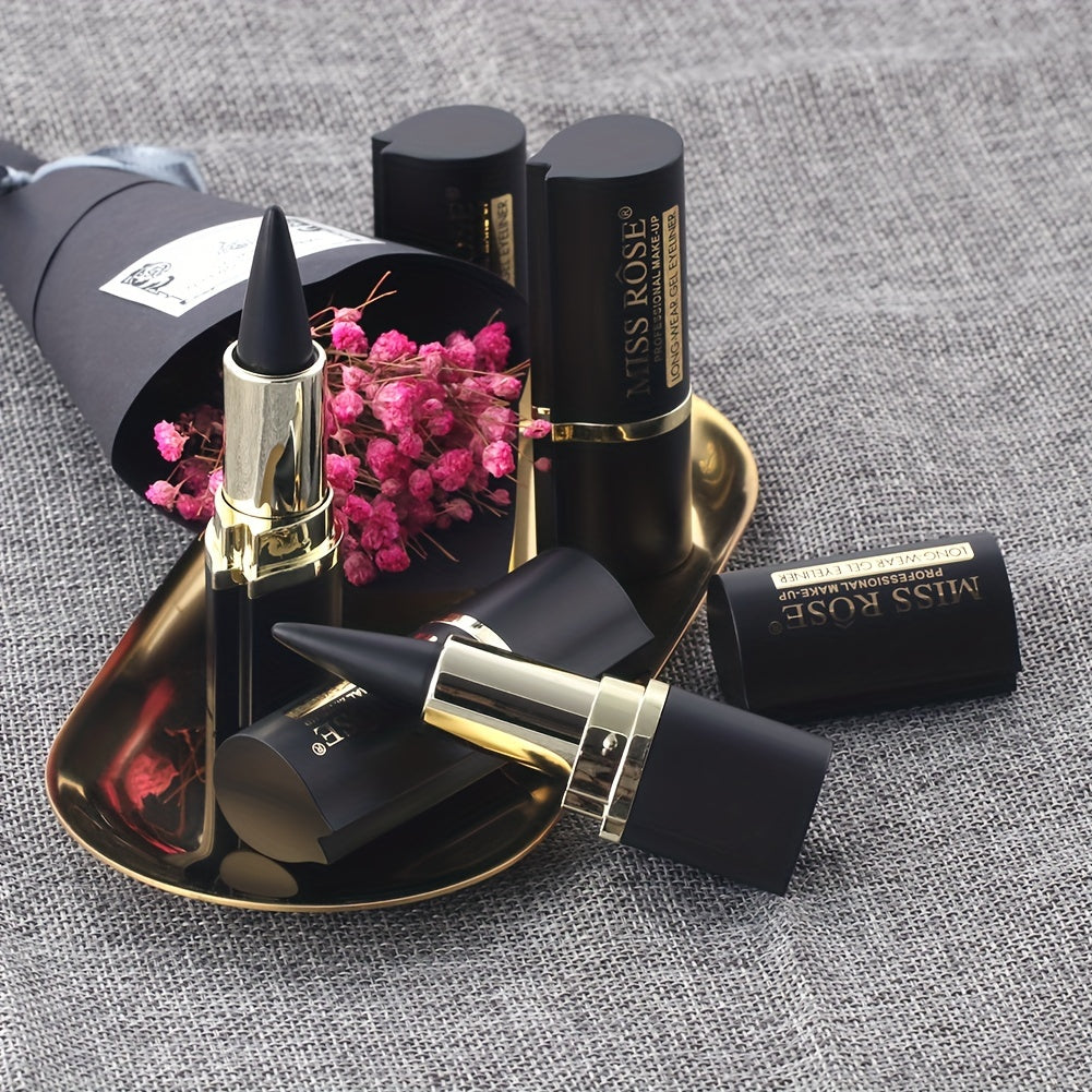 Single-head Matte Waterproof and Smudge Proof Black Eyeliner Balm Solid