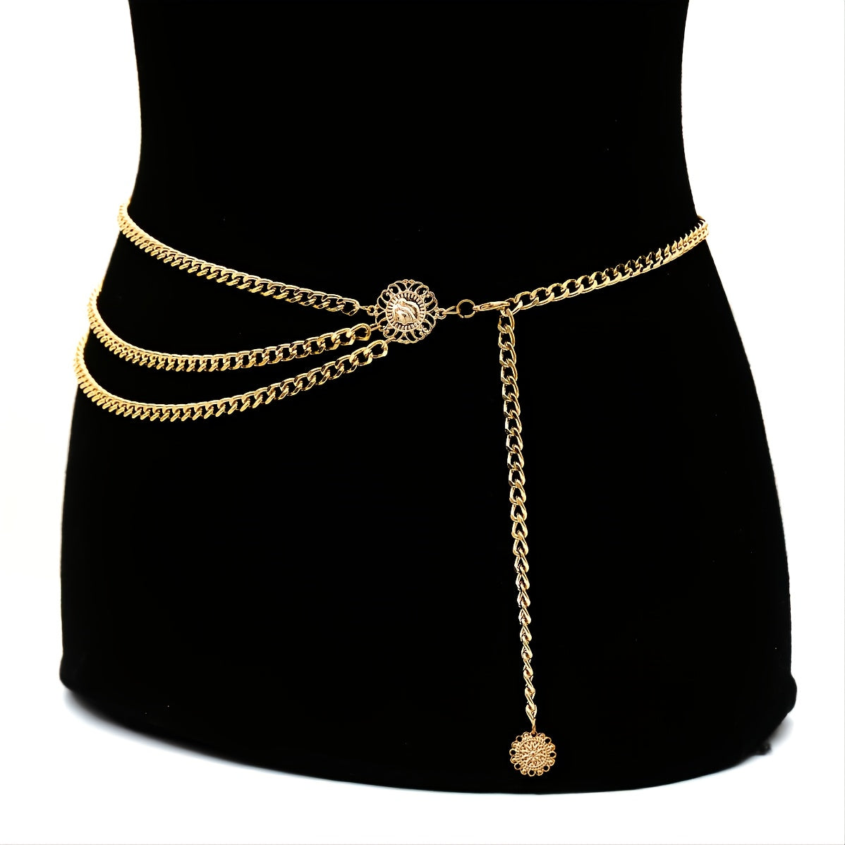 Boho Tassel Waist Chains Sun Flower Body Chain Golden Beach Belts Jewelry For Women