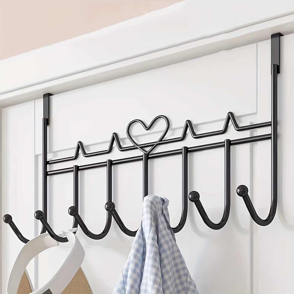 [Multi-Purpose] Contemporary Wall Mounted Hook Rack | Multi-Purpose Organizer | Painted Finish | Home and Office Use | Modern