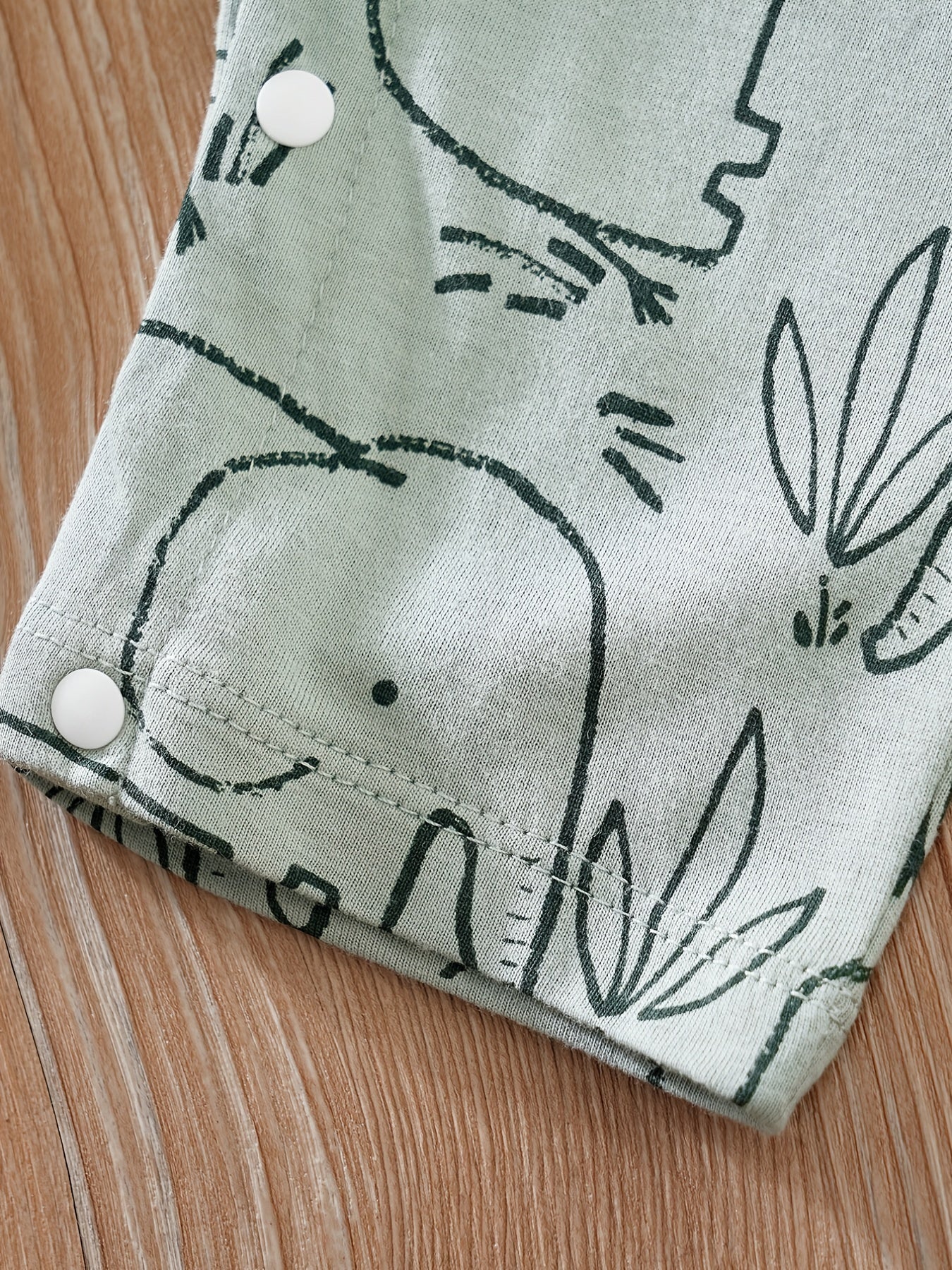 yierying Baby Boys' Long Sleeve Jumpsuit Romper - Mint Green & White Two-in-One Outfit, Soft Everyday diaper-changing onesie for Newborns & Infants, Easy Hand Wash Care, Perfect for Outdoor