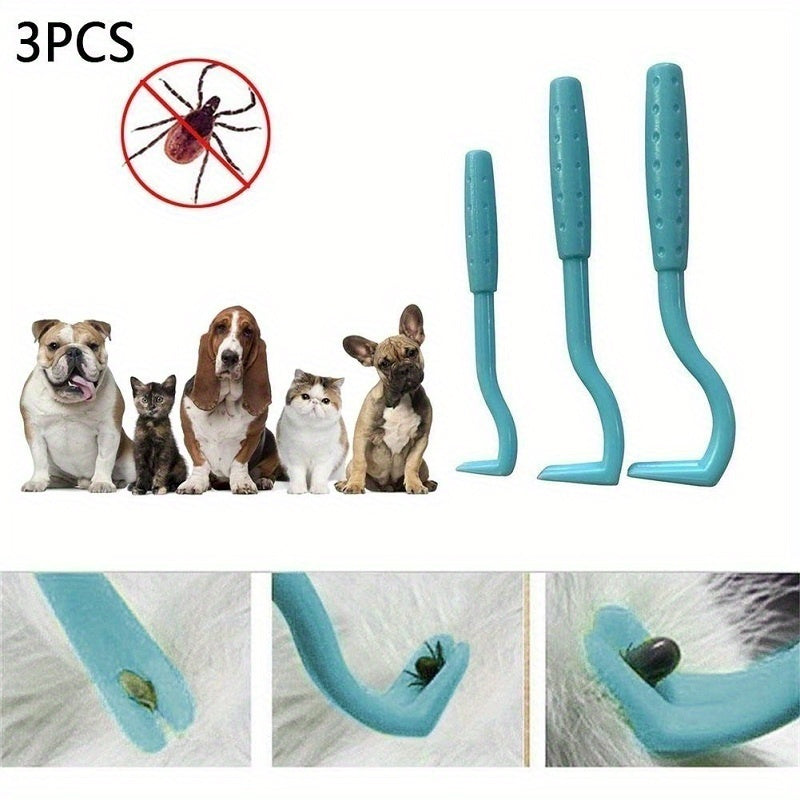 Pain-Free Tick Removal Tool For Dogs And Cats - Plastic Tick Puller And Grabber For Entire Head And Body