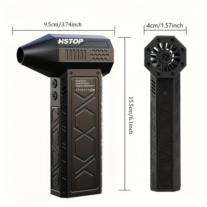 Rechargeable Compressed Air Duster with High-Speed Turbo Fan - 10000mAh Lithium Battery - Multi-Scene Powerful Cleaning Blower for Electronics, Car, Home, Office - USB Charged, Portable Handheld Dust Remover