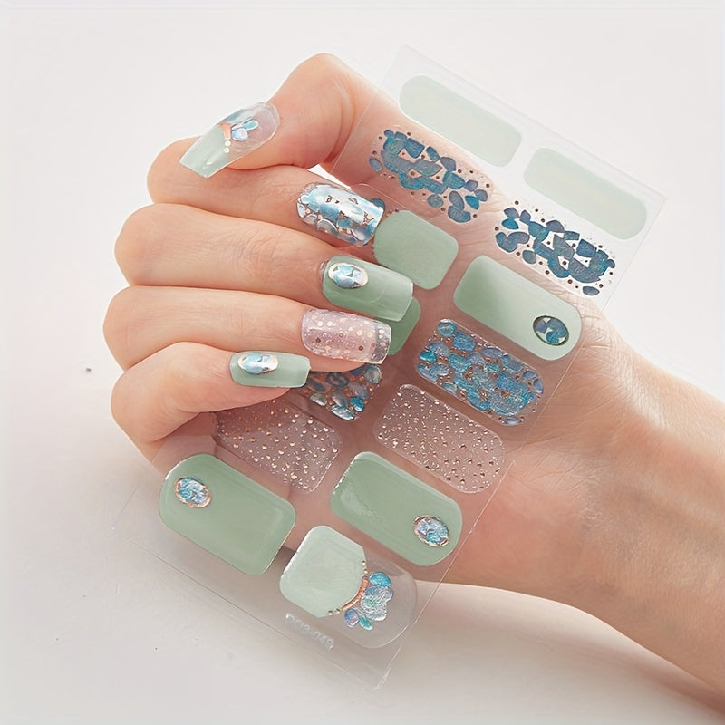 Full Nail Stickers, Elegant Full Wrap Nail Stickers, Self-adhesive Nail Decals For Women