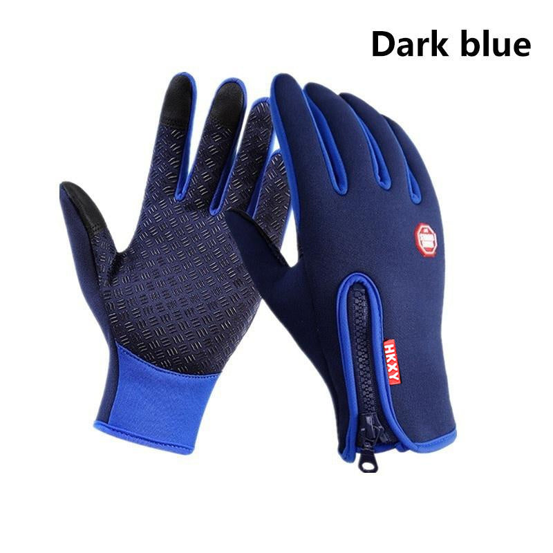 Outdoor Double Layer Touch Screen Non-slip Waterproof Windproof Sports Gloves