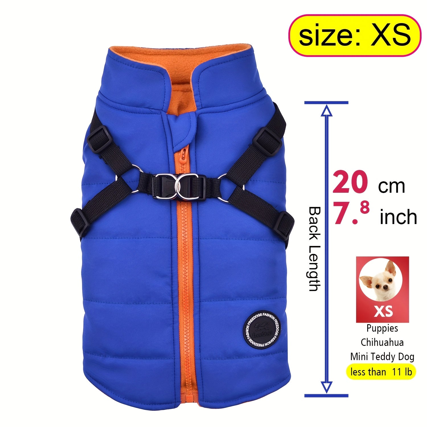 Warm Padded Dog Vest with Harness for Small and Medium Dogs - Red Coat for Extra Comfort and Security Christmas Gift