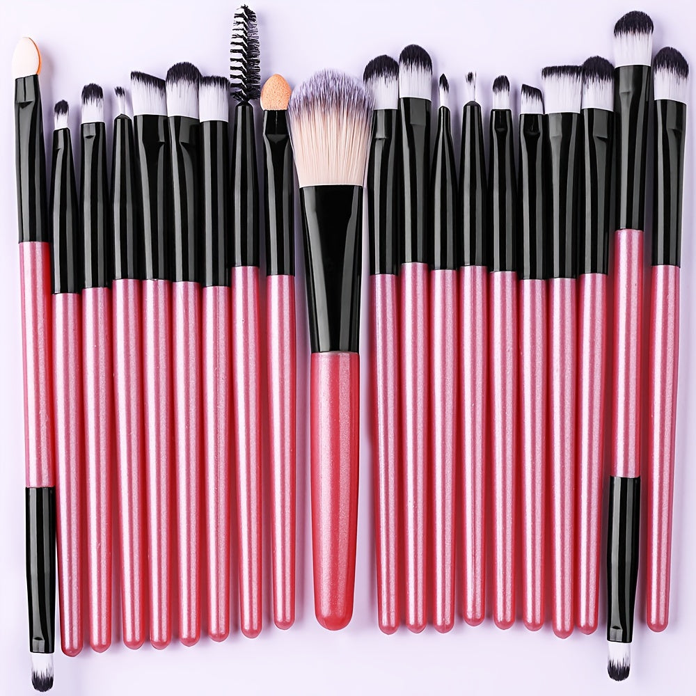 20/34pcs Makeup Brush Set and 8pcs Mini Makeup Brush Professional Soft Synthetic Powder Foundation Eyeshadow Makeup Brush Cosmetics Suitable for Beginners
